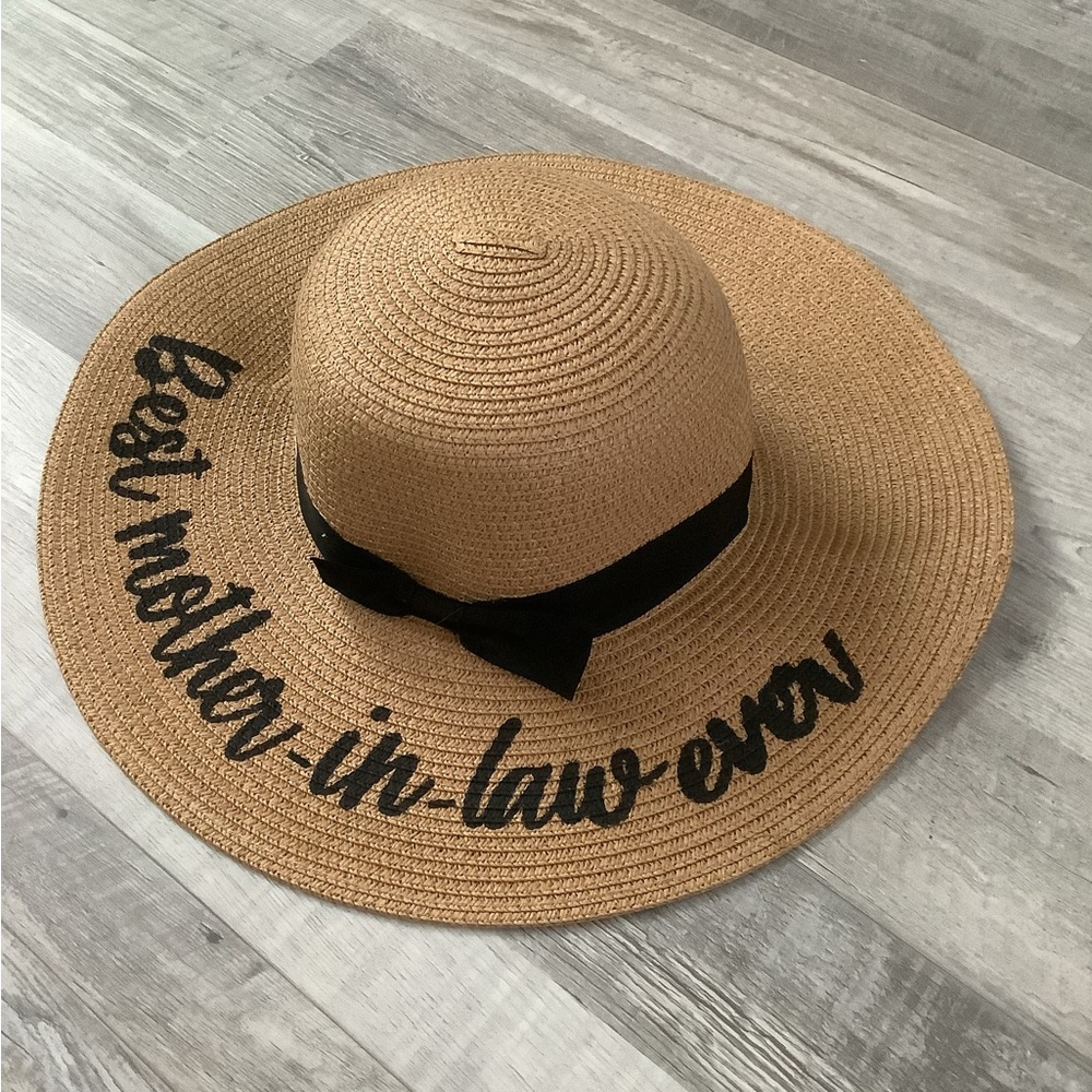 Women's Paper Weaved Crushable Beach Embroidered Quote Floppy Brim Sun Hat 🌻